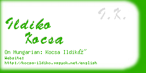 ildiko kocsa business card